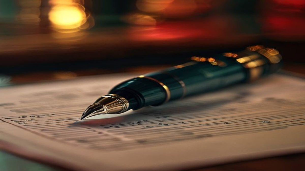 A fountain pen resting on a printed consent form.